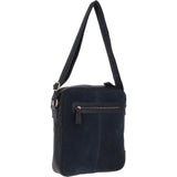 Suede and Leather Luxury Tablet Friendly Body Bag Navy: Dani