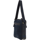 Suede and Leather Luxury Tablet Friendly Body Bag Navy: Dani