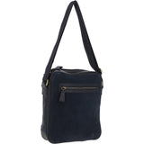 Suede and Leather Luxury Tablet Friendly Body Bag Navy: Dani