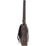 Ashwood Waxy Leather Messenger Bag Brown: David