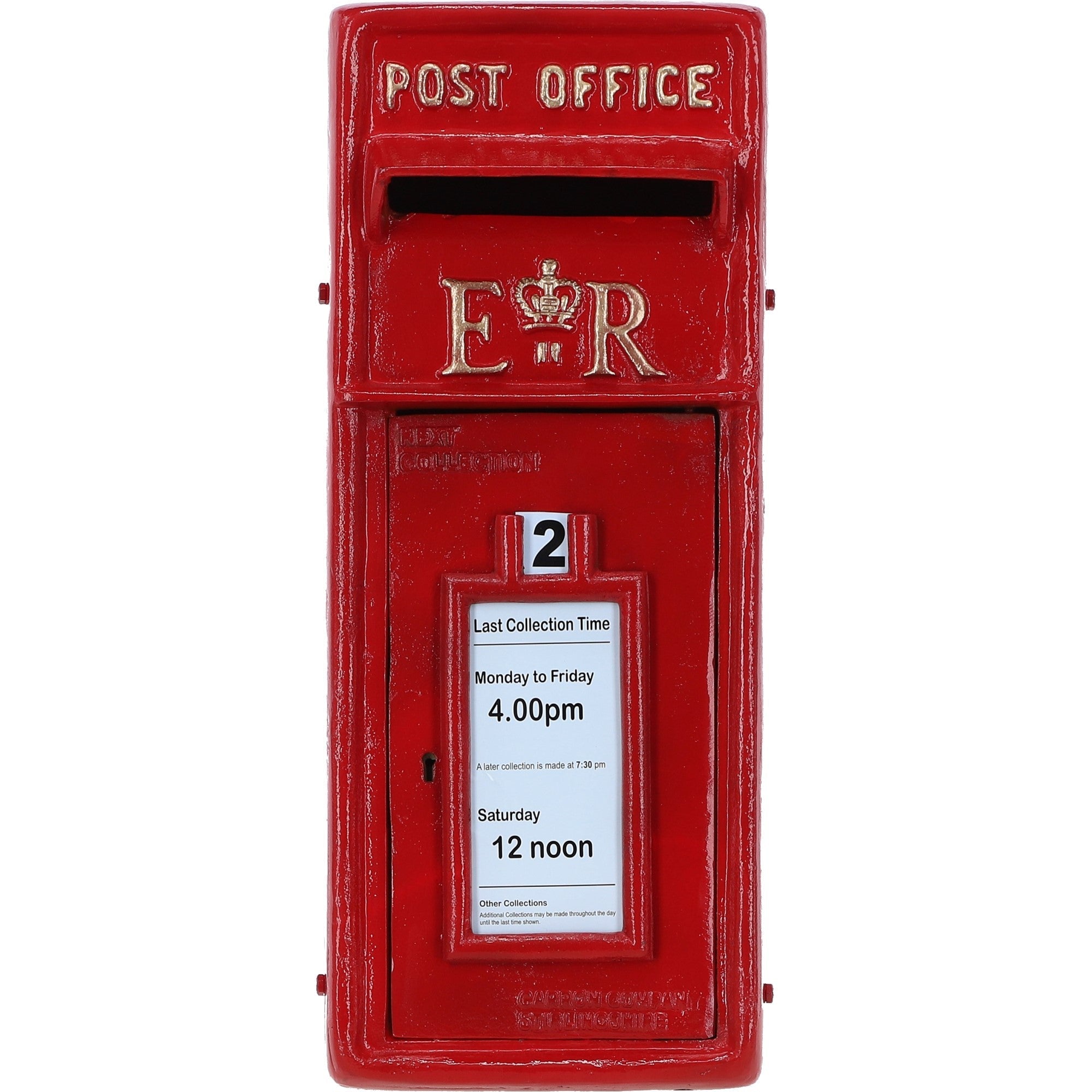 Cast Iron Replica Royal Mail ER Mailbox Red: DI-3731-RG
