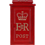 Cast Iron Replica Royal Mail ER Wall Mailbox Red: DI-5558-RG
