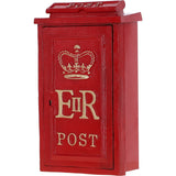 Cast Iron Replica Royal Mail ER Wall Mailbox Red: DI-5558-RG