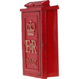 Cast Iron Replica Royal Mail ER Wall Mailbox Red: DI-5558-RG