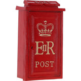 Cast Iron Replica Royal Mail ER Wall Mailbox Red: DI-5558-RG