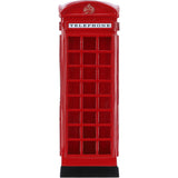 Traditional English London Phone Box Umbrella Holder Red Metallic Stand: DI-6783