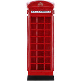 Traditional English London Phone Box Umbrella Holder Red Metallic Stand: DI-6783