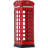 Traditional English London Phone Box Umbrella Holder Red Metallic Stand: DI-6783