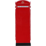 Traditional English London Phone Box Umbrella Holder Red Metallic Stand: DI-6783