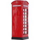 Traditional English London Phone Box Umbrella Holder Red Metallic Stand: DI-6783