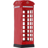 Traditional English London Phone Box Umbrella Holder Red Metallic Stand: DI-6783