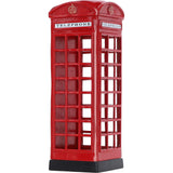 Traditional English London Phone Box Umbrella Holder Red Metallic Stand: DI-6783
