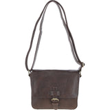 Aswood Leather Crossbody Bag  Brown: Dom