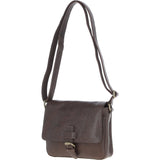 Aswood Leather Crossbody Bag  Brown: Dom