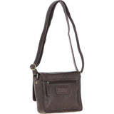 Aswood Leather Crossbody Bag  Brown: Dom