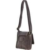 Aswood Leather Crossbody Bag  Brown: Dom