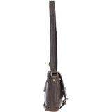Aswood Leather Crossbody Bag  Brown: Dom