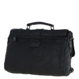 Mens Leather Briefcase Black: DORIS N