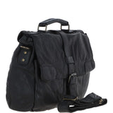 Mens Leather Briefcase Black: DORIS N