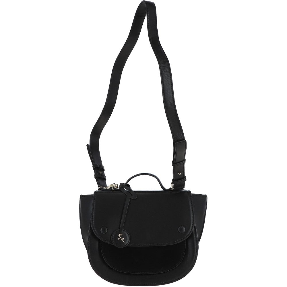 Ashwood Cambridge Style Saddlebag Black: Dotty