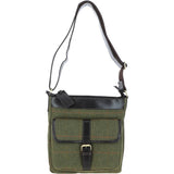 Vintage  Hunter Leather Travel Bag Tweed : Doug