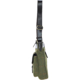 Vintage  Hunter Leather Travel Bag Tweed : Doug