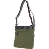 Vintage  Hunter Leather Travel Bag Tweed : Doug
