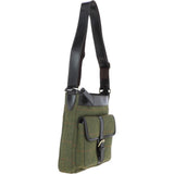 Vintage  Hunter Leather Travel Bag Tweed : Doug