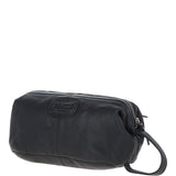 Mens Leather Wash Bag Black : Duff
