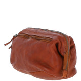 Mens Leather Wash Bag Tan : Duff