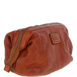 Mens Leather Wash Bag Tan : Duff