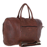 Leather Travel Holdall Brandy : Dylan