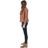 Leather Biker Jacket  Cognac: G 2131