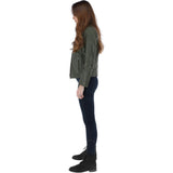 Leather Biker Jacket Green: G 2131