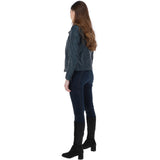 Leather Biker Jacket Navy: G 2131