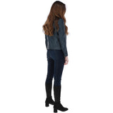 Leather Biker Jacket Navy: G 2131