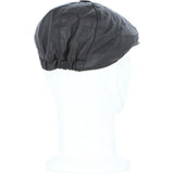 Men's Small Fitting 8 Panel Leather Flat Cap Dk Brown: E19-192