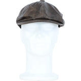 Men's Leather Peaky Blinders Newsboy Cap Brown: E37-72