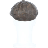 Men's Leather Peaky Blinders Newsboy Cap Brown: E37-72
