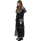 Long Length Sheepskin Coat Black: KB 56
