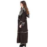 Long Length Sheepskin Coat Brown: KB 56