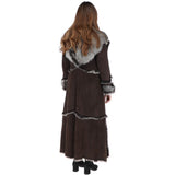 Long Length Sheepskin Coat Brown: KB 56
