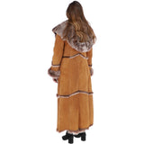 Long Length Sheepskin Coat Tan: KB 56