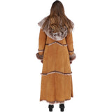 Long Length Sheepskin Coat Tan: KB 56
