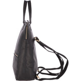 2 in 1 Ashwood Leather Backpack x Handbag Black: ELA 1608