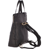 2 in 1 Ashwood Leather Backpack x Handbag Black: ELA 1608