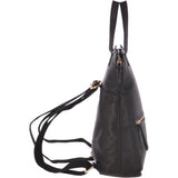 2 in 1 Ashwood Leather Backpack x Handbag Black: ELA 1608