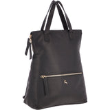 2 in 1 Ashwood Leather Backpack x Handbag Black: ELA 1608