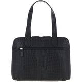 Ashwood Croc Print Leather Workbag Black : ELA 1709