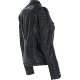 Ladies Leather Fashion Biker Jacket Black: Elena